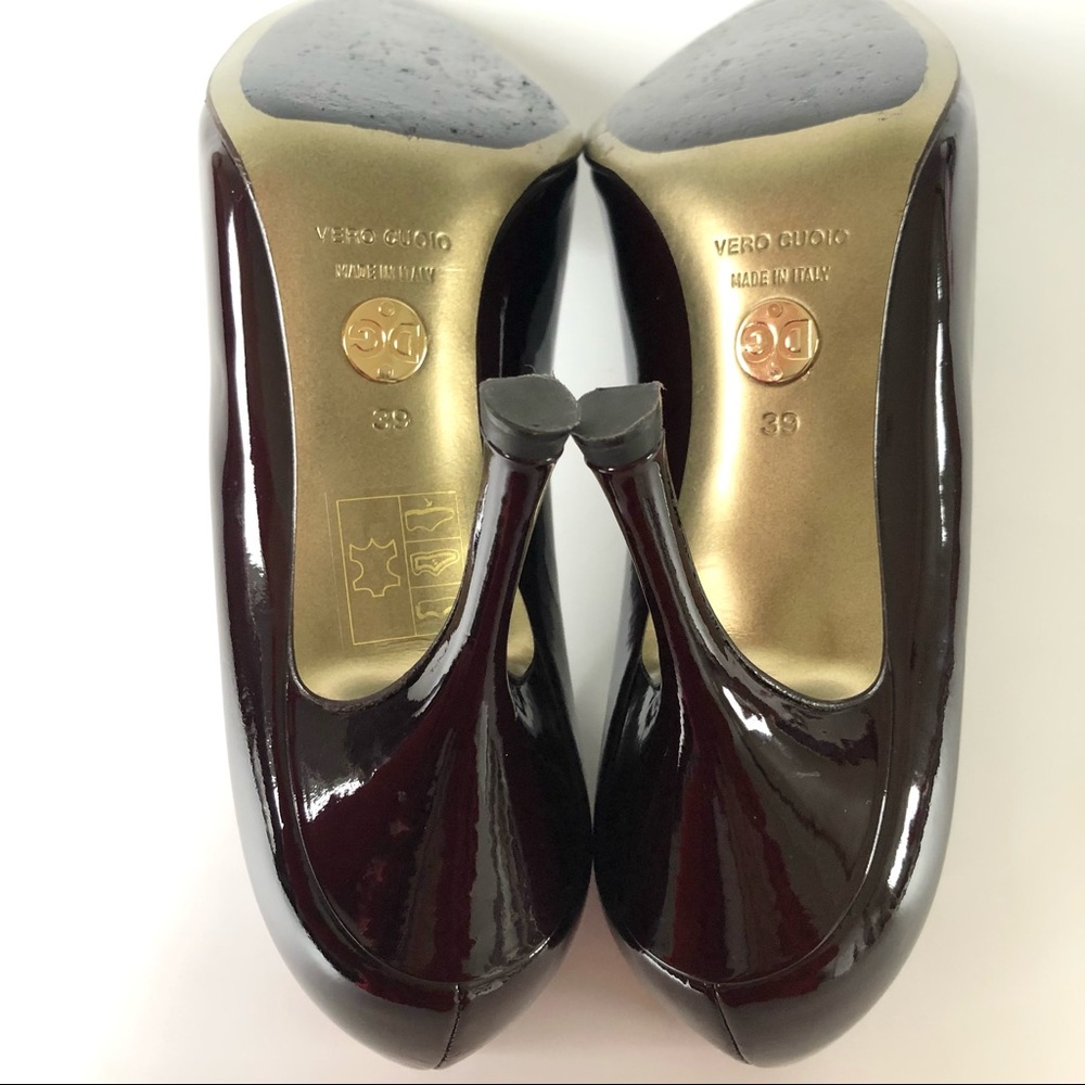 Dolce & Gabbana Burgundy Patent Pointed Toe Stiletto Heel Pumps Size 39/9 - Picture 8 of 11